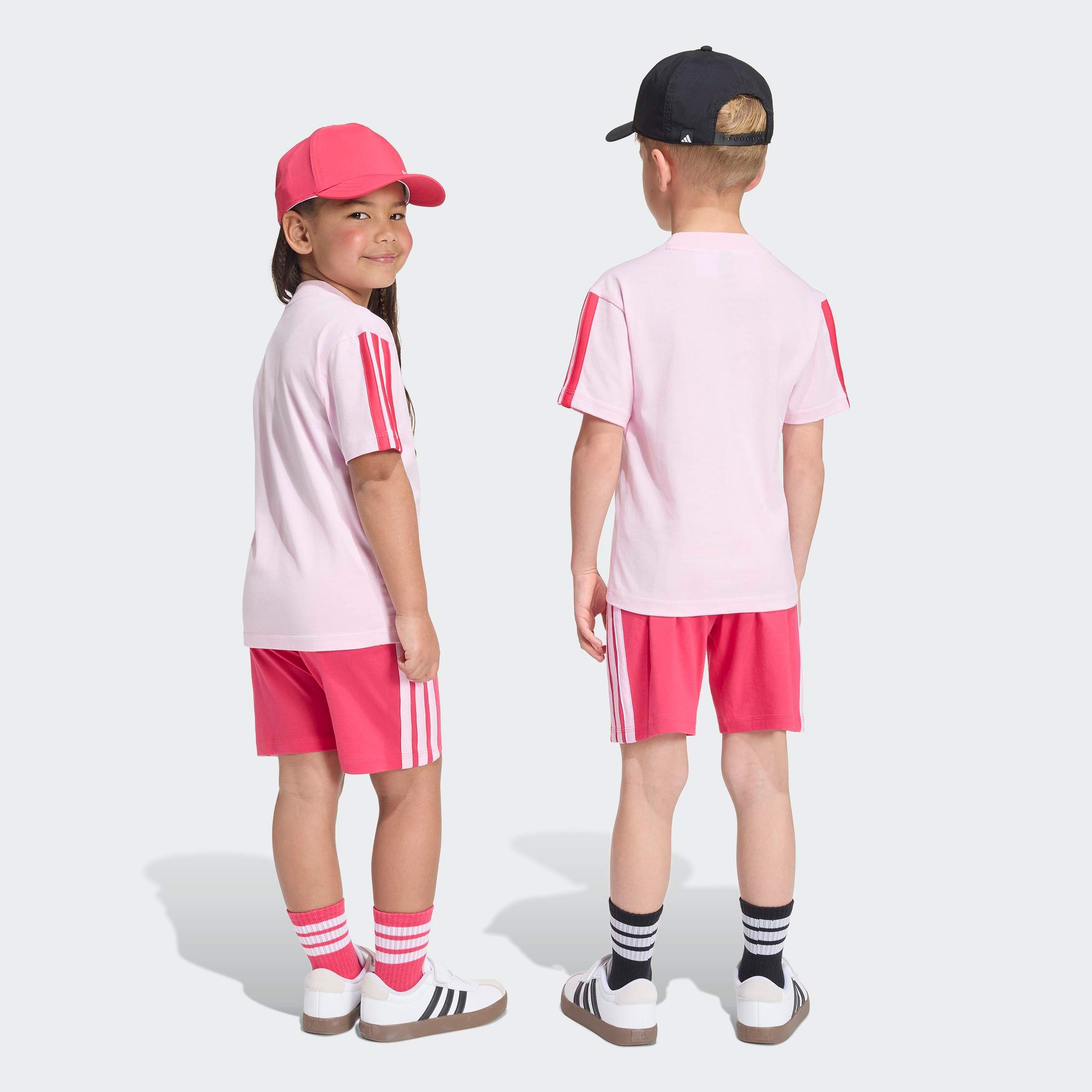 adidas Sportswear Trainingsanzug LK 3S T-SET 160 (2-tlg), für Kinder, mit 2 Teilen, aus Baumwolle