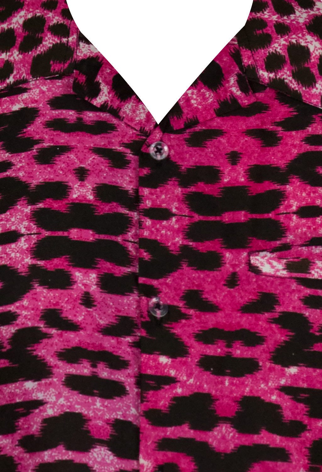 King Kameha Hawaiihemd Leopard Funky Hawaii-Hemd Herren Kurzarm Front-Tasche Stylish Unisex