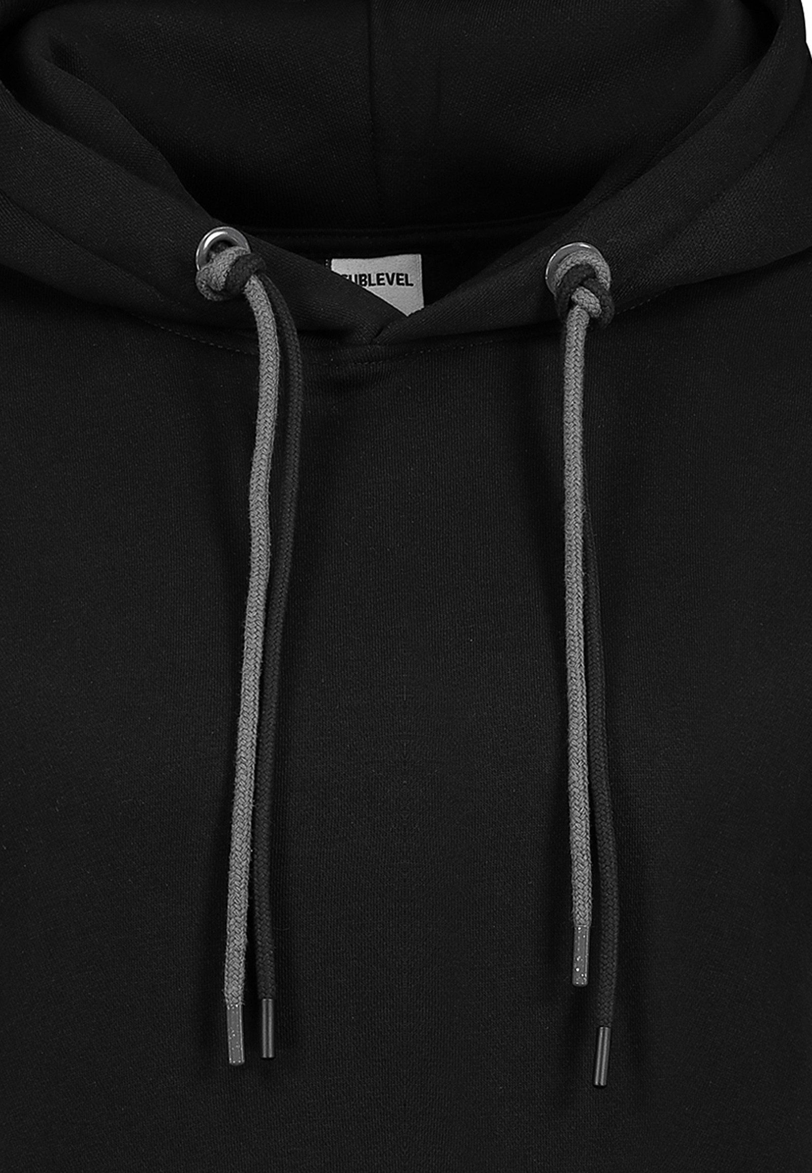 SUBLEVEL Hoodie Moderner Schnitt mit Kapuze und Kordelzug für Damen Baumwolle Normal Fit ohne Kragen bedruckt atmungsaktiv