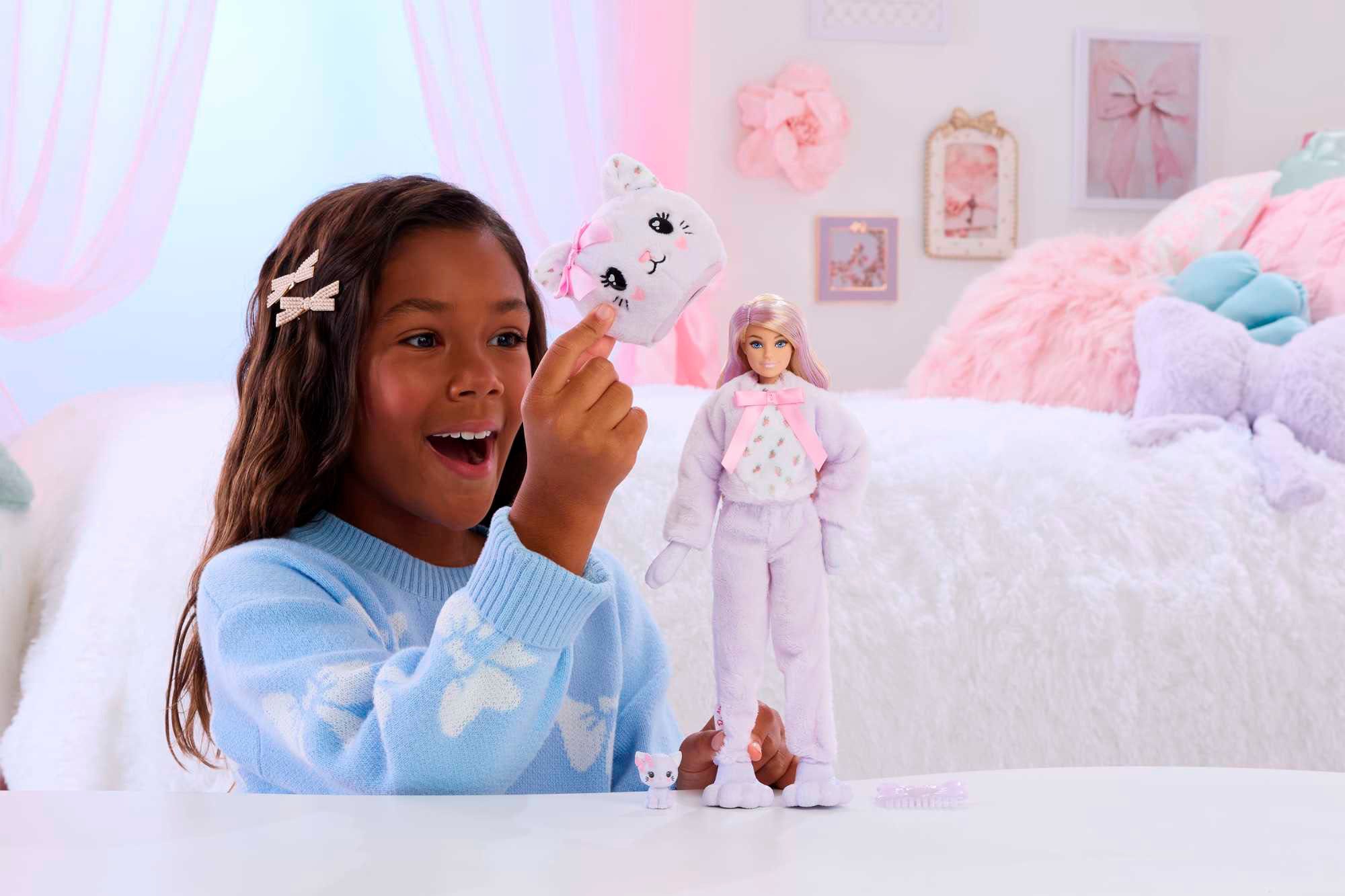 Barbie Anziehpuppe Barbie Cutie Reveal Sweet Bows - Lila Kätzchen günstig online kaufen
