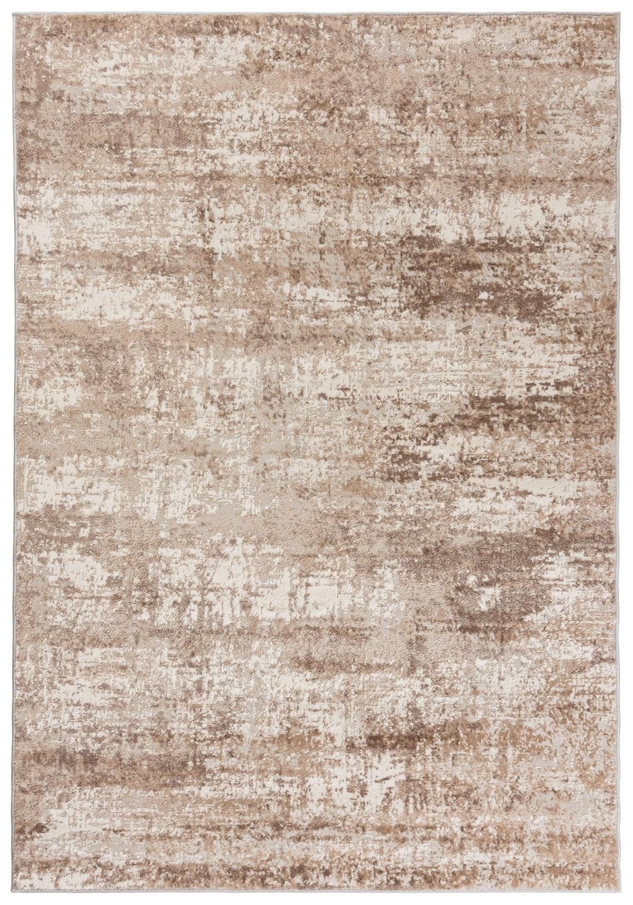 Mazovia Designteppich Modern Abstrakt Beige Creme Flur, Schlafzimmer, Diele, Wohnzimmer, Fußbodenheizung