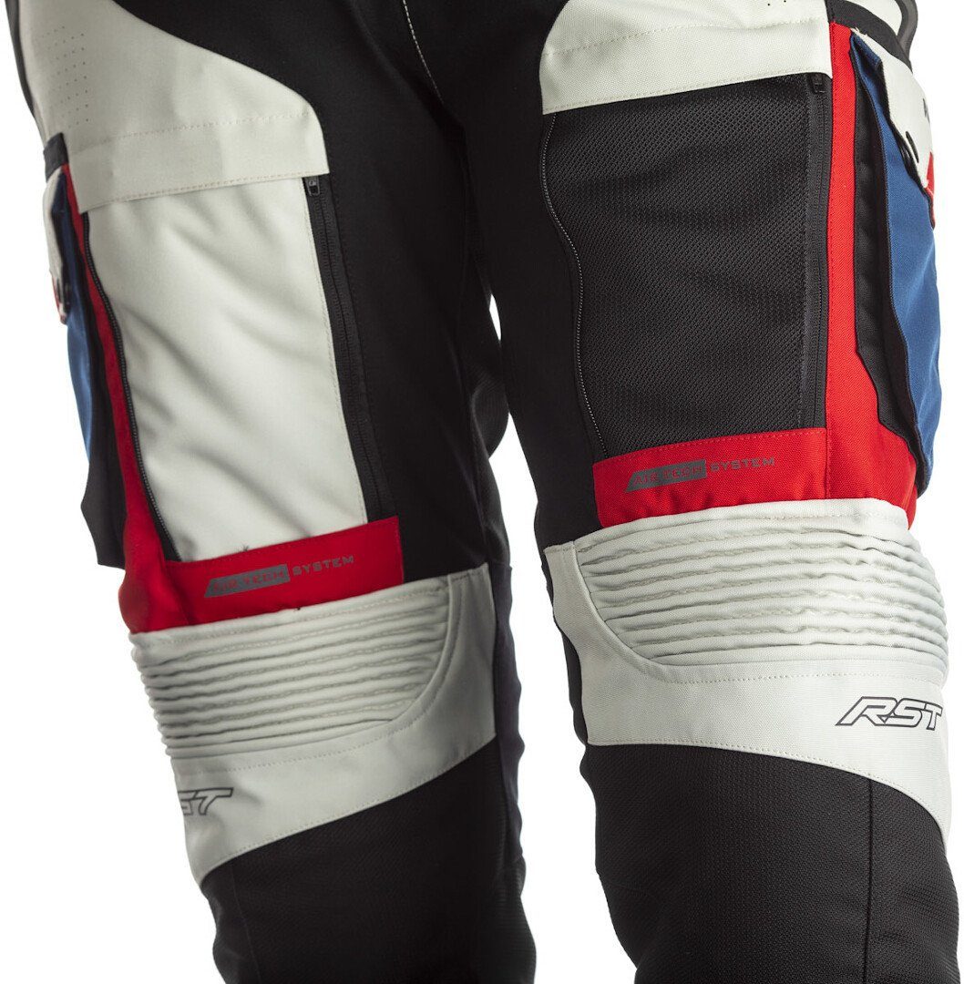 RST White/Blue/Red Motorradhose Adventure-X Pro Series Motorrad Textilhose