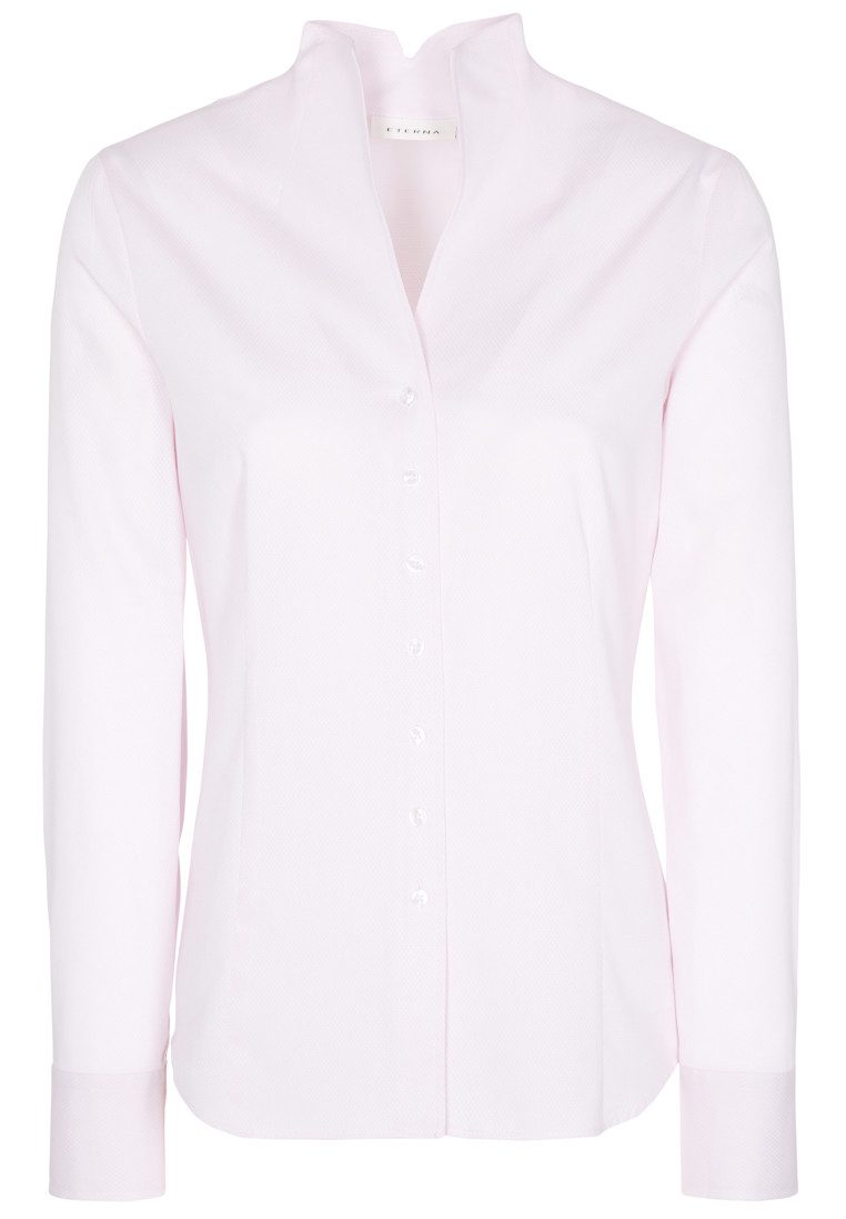 Eterna Blusentop ETERNA MODERN CLASSIC Langarm Bluse zart rosa strukturiert 5050 D775.5