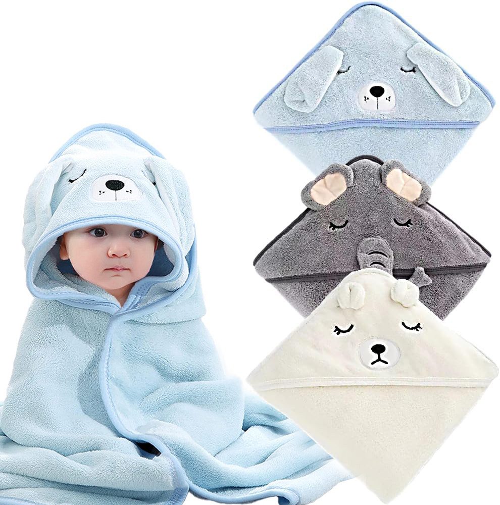 CLTYQ Kapuzenhandtuch Baby Kapuzenhandtuch,mit süßen Ohren,80x80 cm, Ostergeschenk für Familie oder Freunde