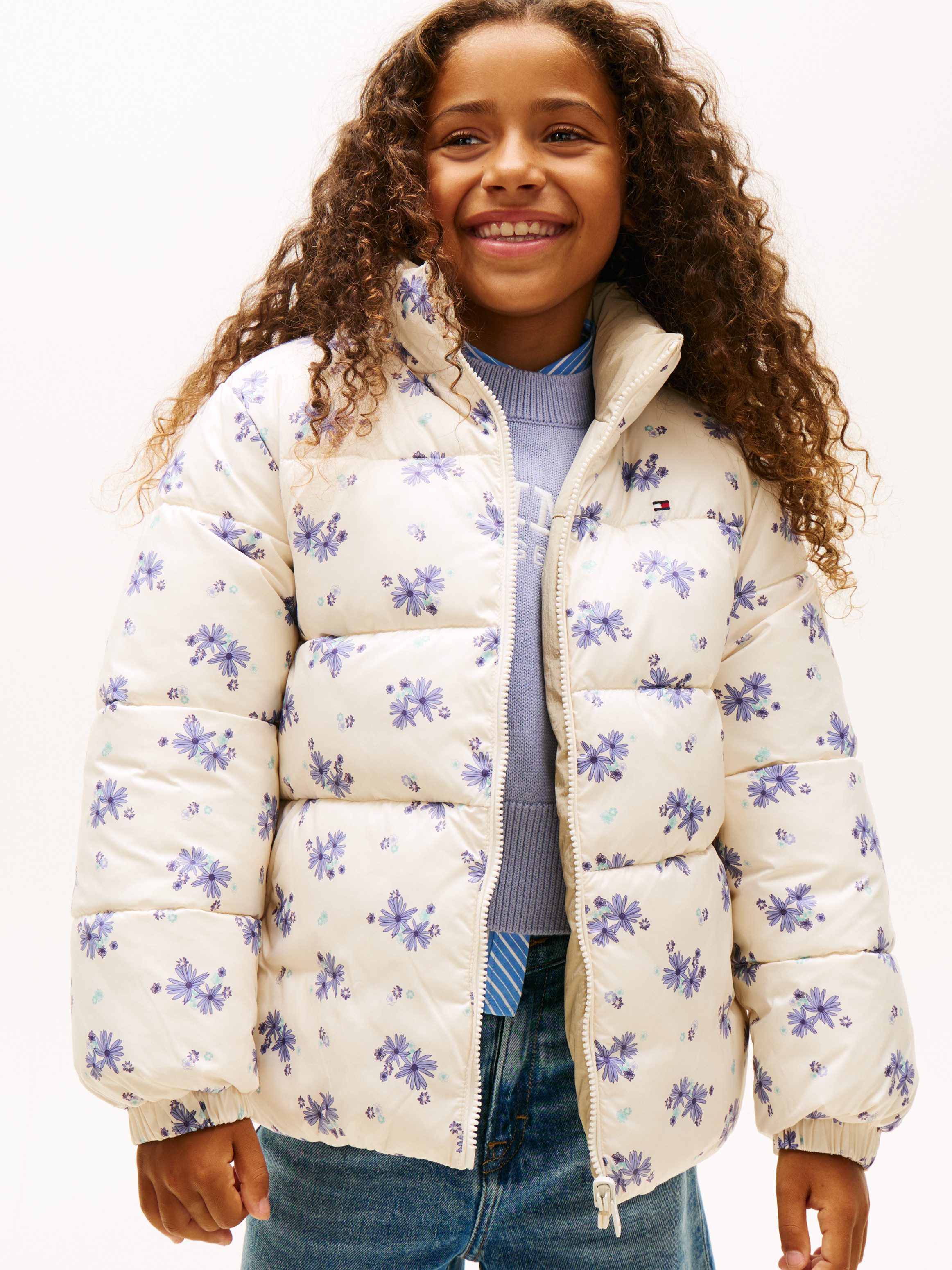 Tommy Hilfiger Wendejacke FLOWER AOP REVERSIBLE PUFFER Regular fit, Kinder bis 16 Jahre