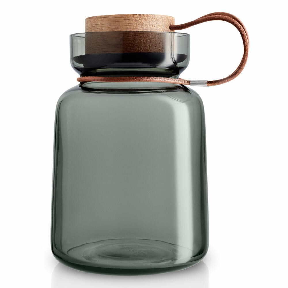 Eva Solo Vorratsglas Silhouette Rauchglas/Holz/Silikon/Leder 1 L, Glas, (1-tlg)