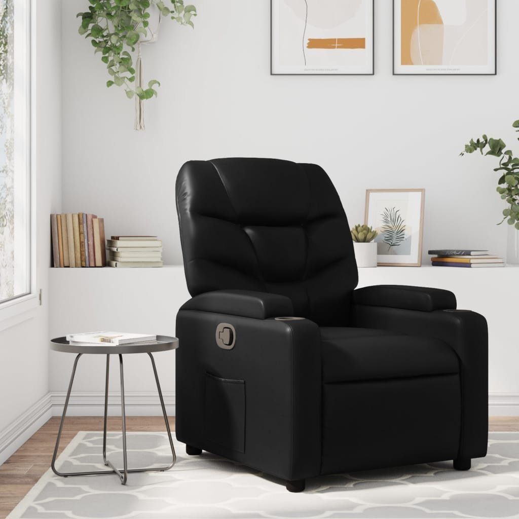 vidaXL Sessel Relaxsessel Schwarz Kunstleder (1-St) günstig online kaufen