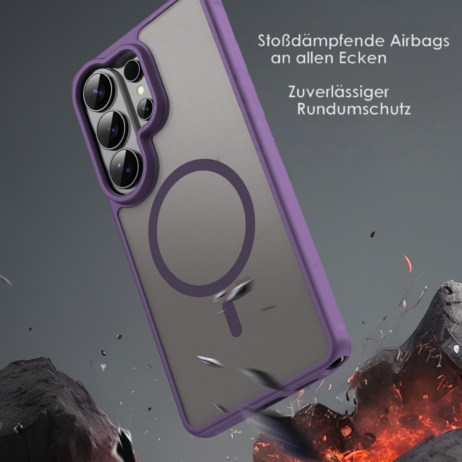 betterfon Handyhülle für Samsung Galaxy Serie Schutzhülle Magnet Case Hülle magnetisch, Magnetisches Laden, mattes Design, kratzfest & stoßfest verarbeitet – Bild 4 von 5