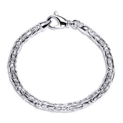 JEWLIX Königsarmband 925 Silberarmband: Königsarmband Silber 5mm breit