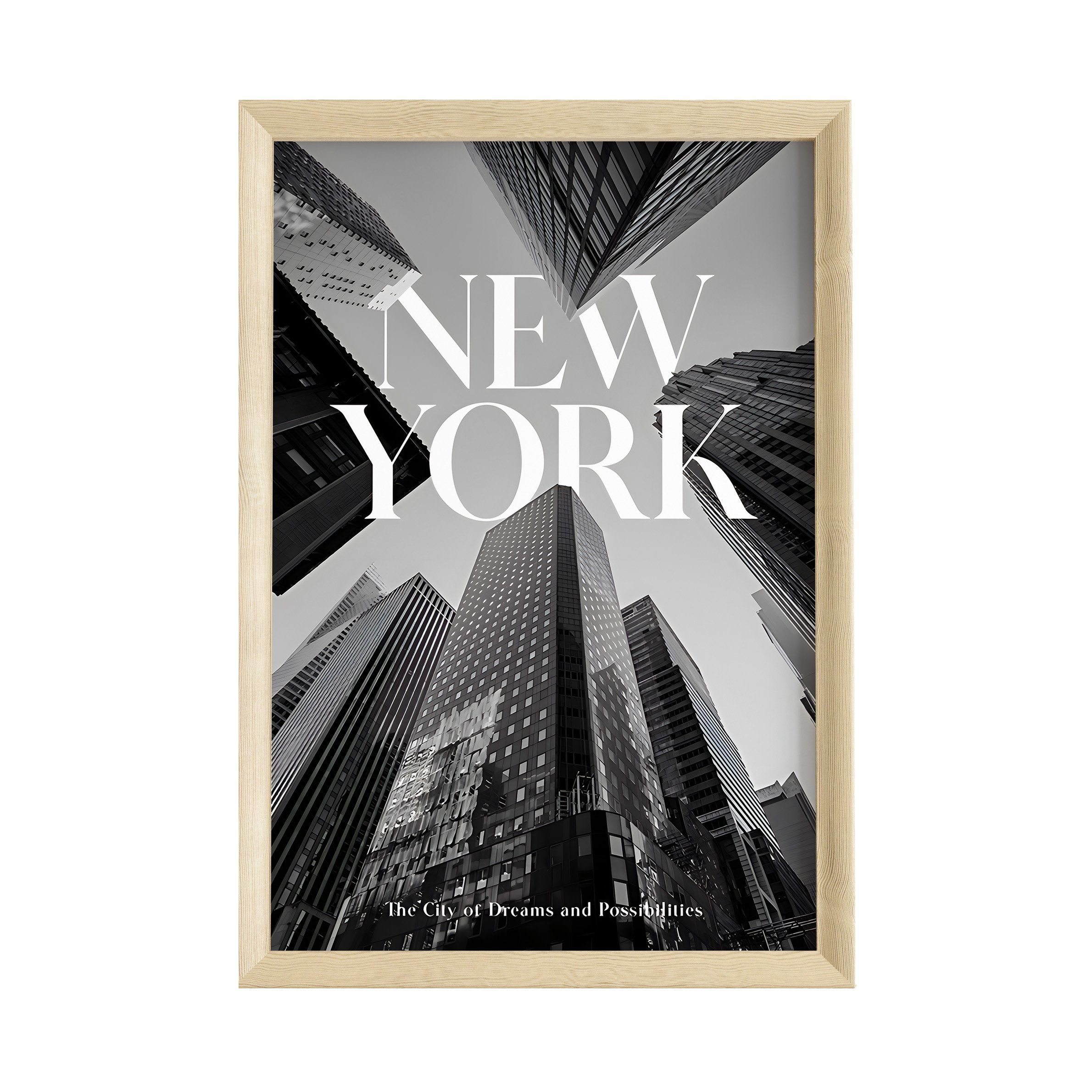 JUSTGOODMOOD Poster Premium ® New York Poster · Wolkenkratzer · ohne Rahmen günstig online kaufen
