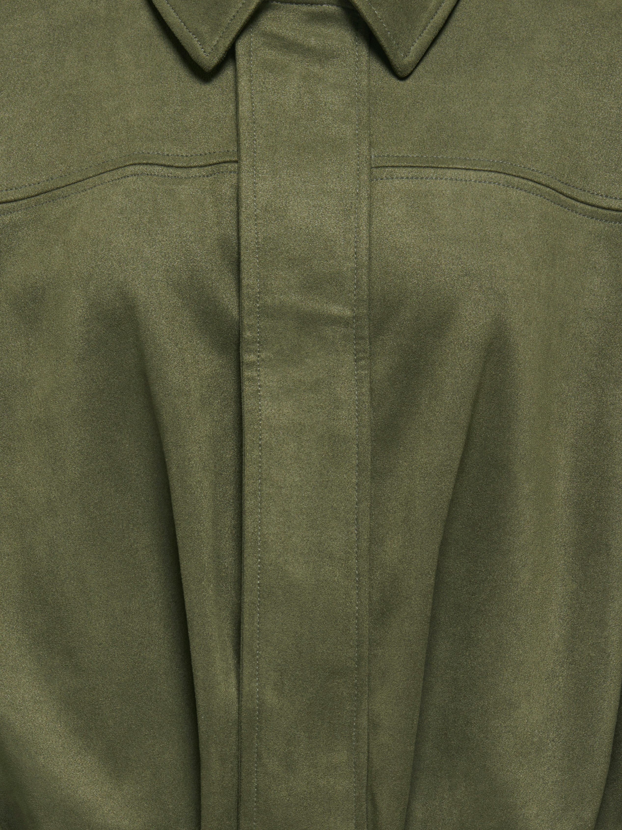 ONLY Blouson ONLMOON-STINA FAUX SUEDE BOMBER PNT NOOS Materialmix, Wildlederimitat