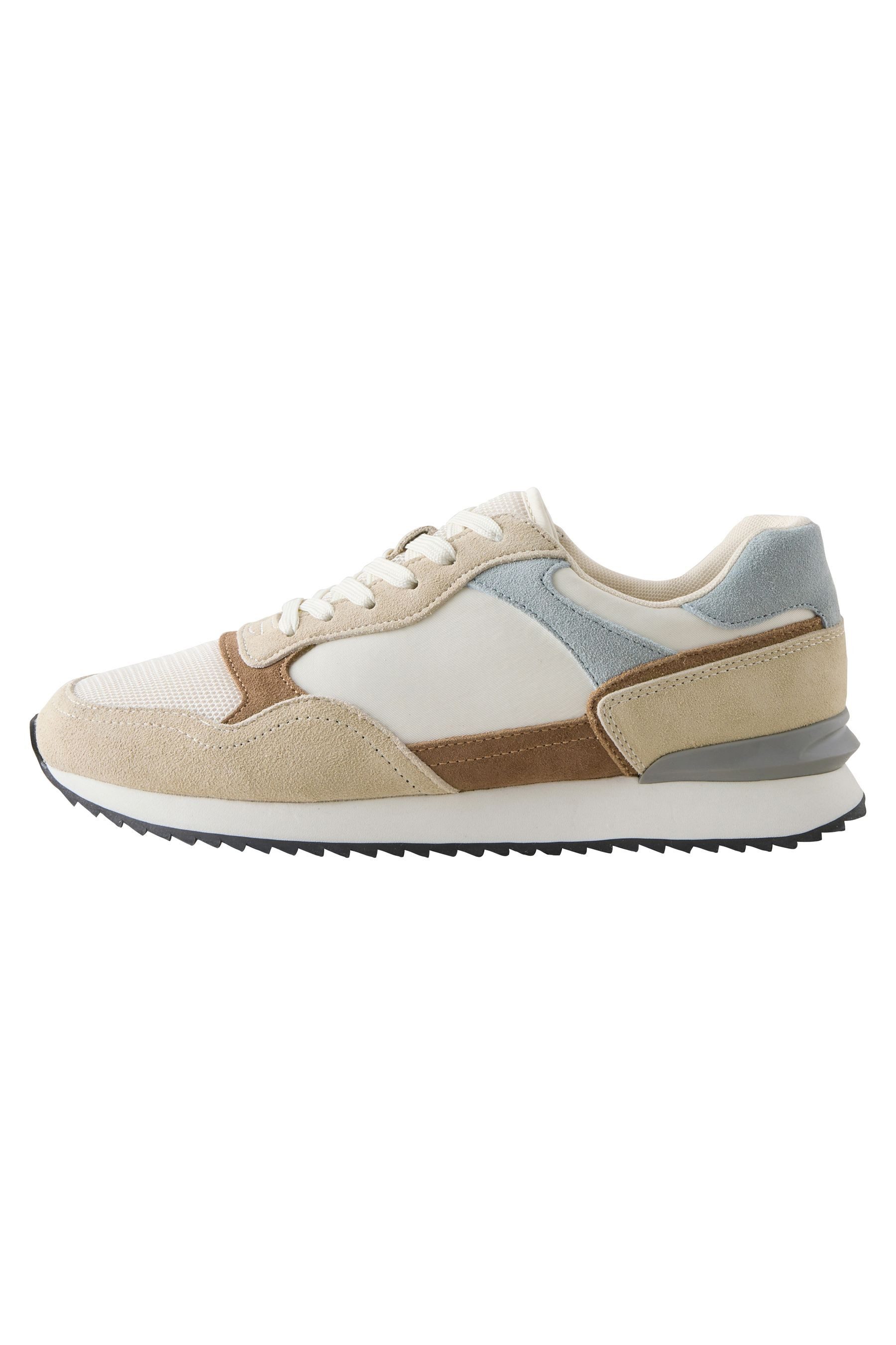 Bunte Sneaker mit Velourslederbesatz Sneaker