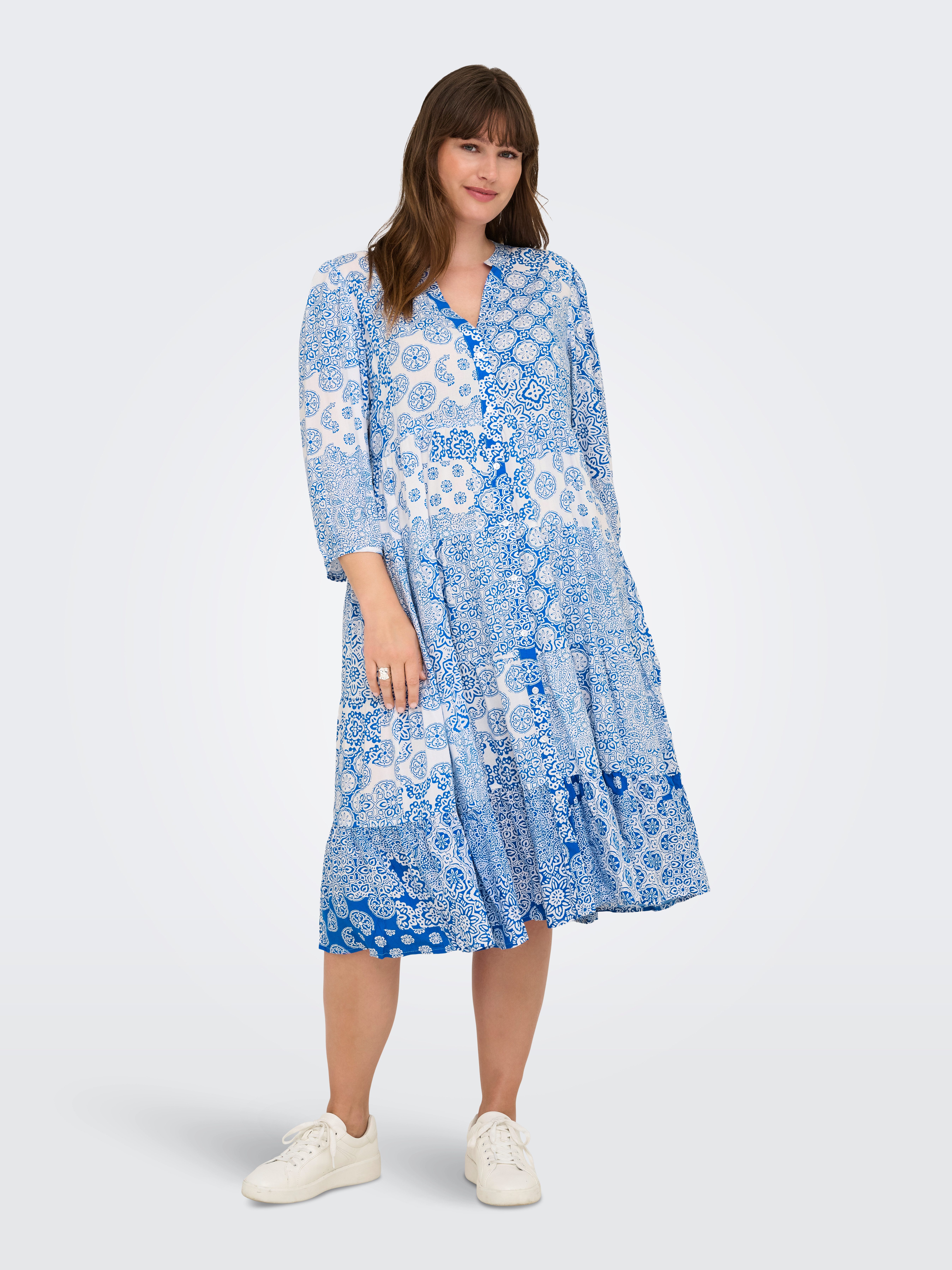 ONLY CARMAKOMA Tunikakleid CARMILANA 3/4 DRESS günstig online kaufen