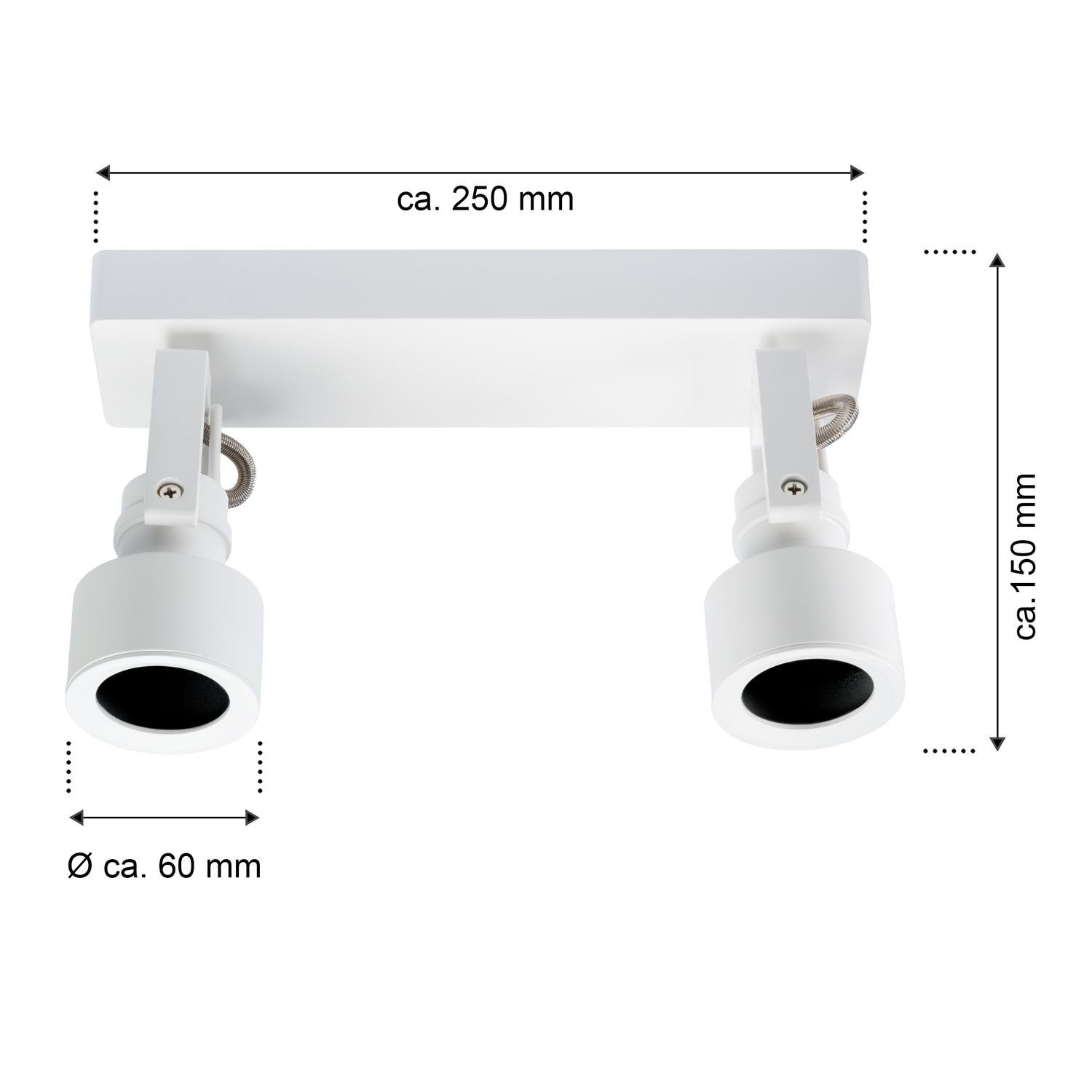 LEDANDO LED Deckenspots 2er Deckenstrahler - LED - - für Sonda Leuchtmittel GU10 weiß Spots 