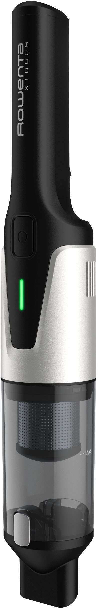 Rowenta Akku-Handstaubsauger X-Touch, kabellos, inkl. kleiner Bürste und Fugendüse, leicht, 80 W, beutellos, 0,6, kg, Digitalmotor, Lade- und Aufbewahrungsstation, schwarz, AC9736