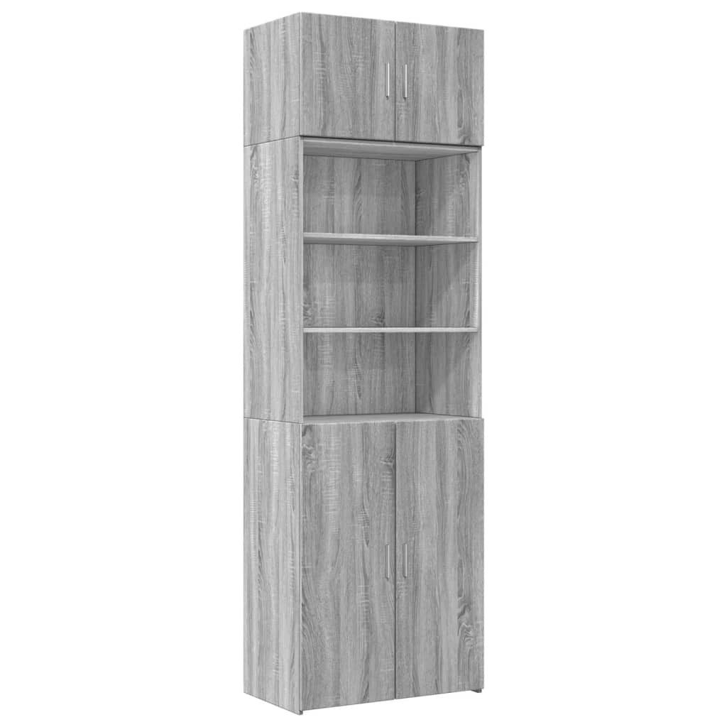 vidaXL Sideboard Hochschrank Grau Sonoma 70x42,5x225 cm Holzwerkstoff (1 St)