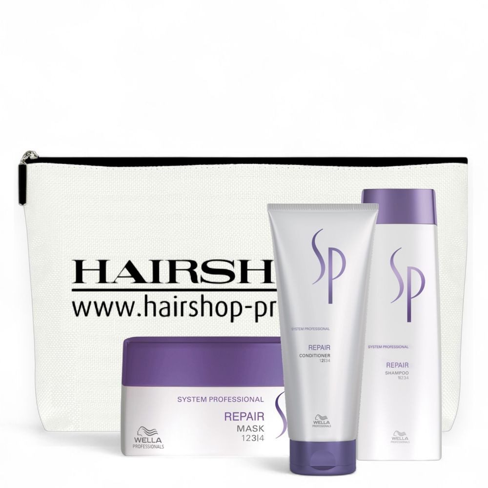 Wella SP Haarpflege-Set Wella SP Repair Set Shampoo 250ml + Cond. 200ml + Mask 200ml +Tasche