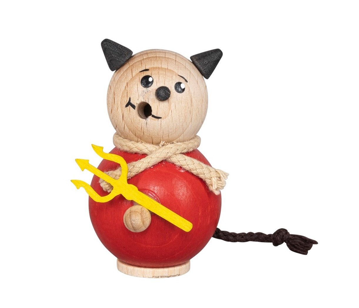 SAICO Original Räuchermännchen Mini-Räucherfigur - Teufel - aus Holz, Größe ca. 8cm - zum Dekorieren oder verschenken - Made in Germany