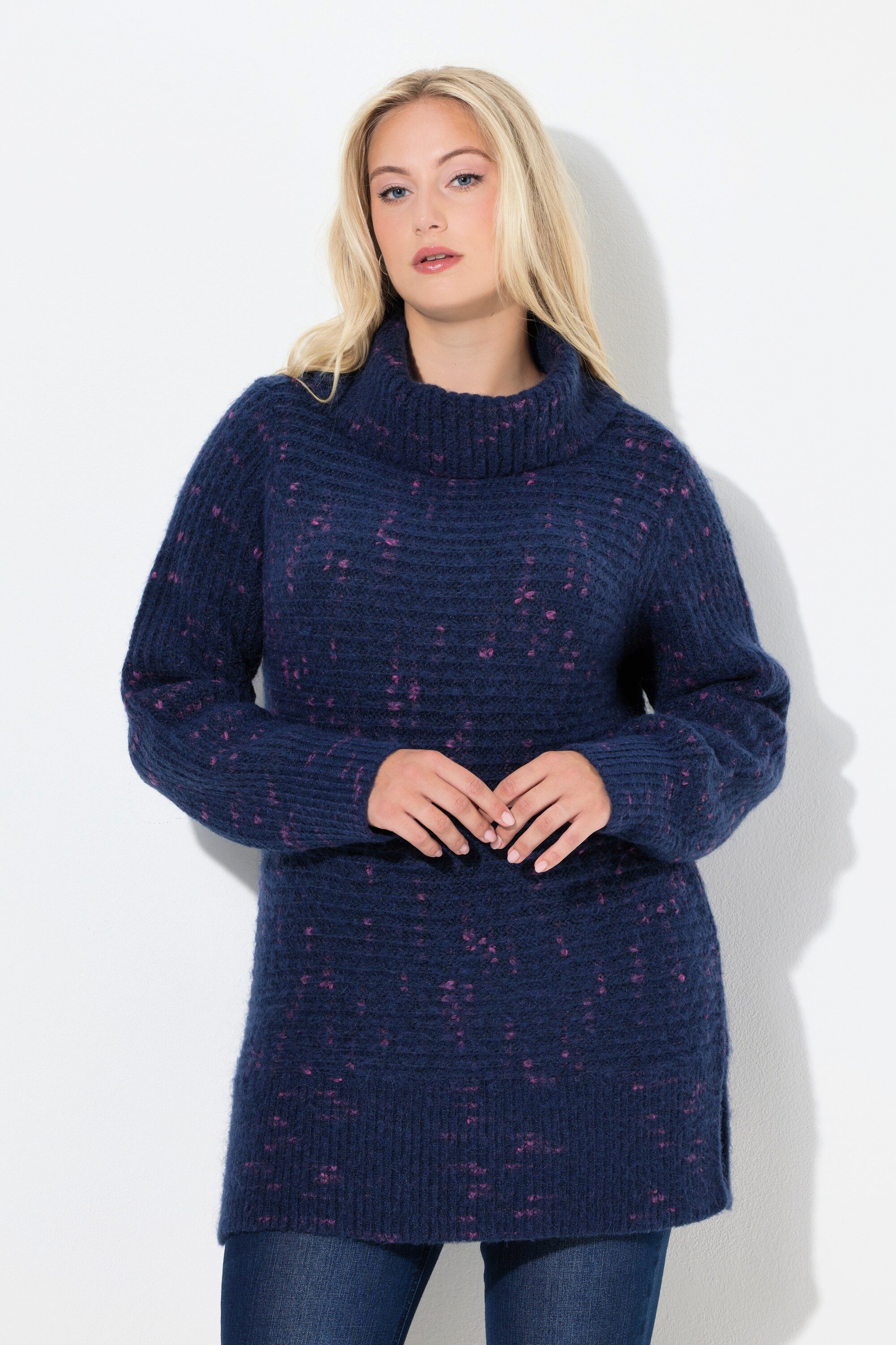 Ulla Popken Rollkragenpullover Pullover Spaceyarn-Effekt Rollkragen Langarm günstig online kaufen