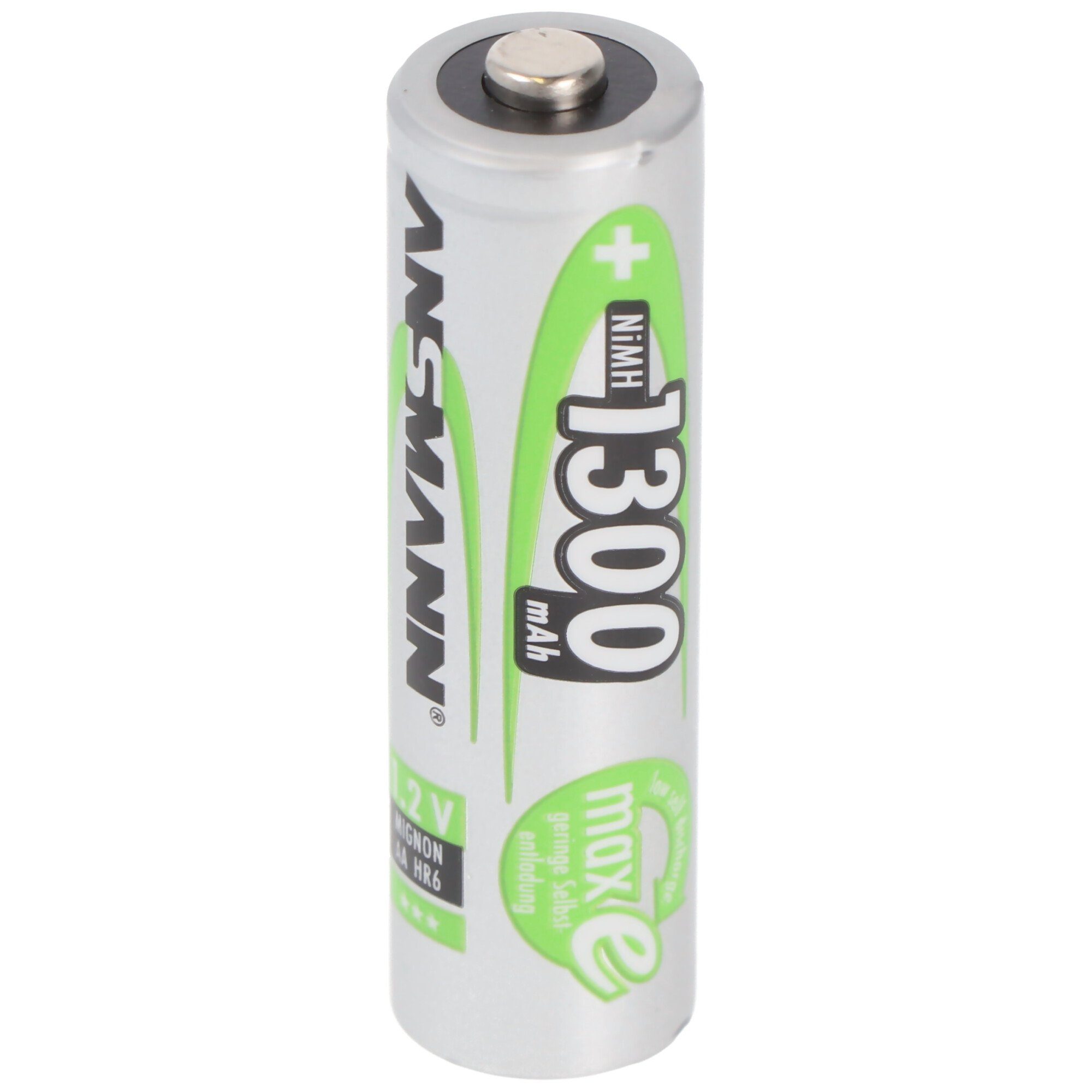 ANSMANN® Ansmann NiMH-Akku Mignon AA LR6 1300mAh 1 Stück Akku 1300 mAh (1,2 V)