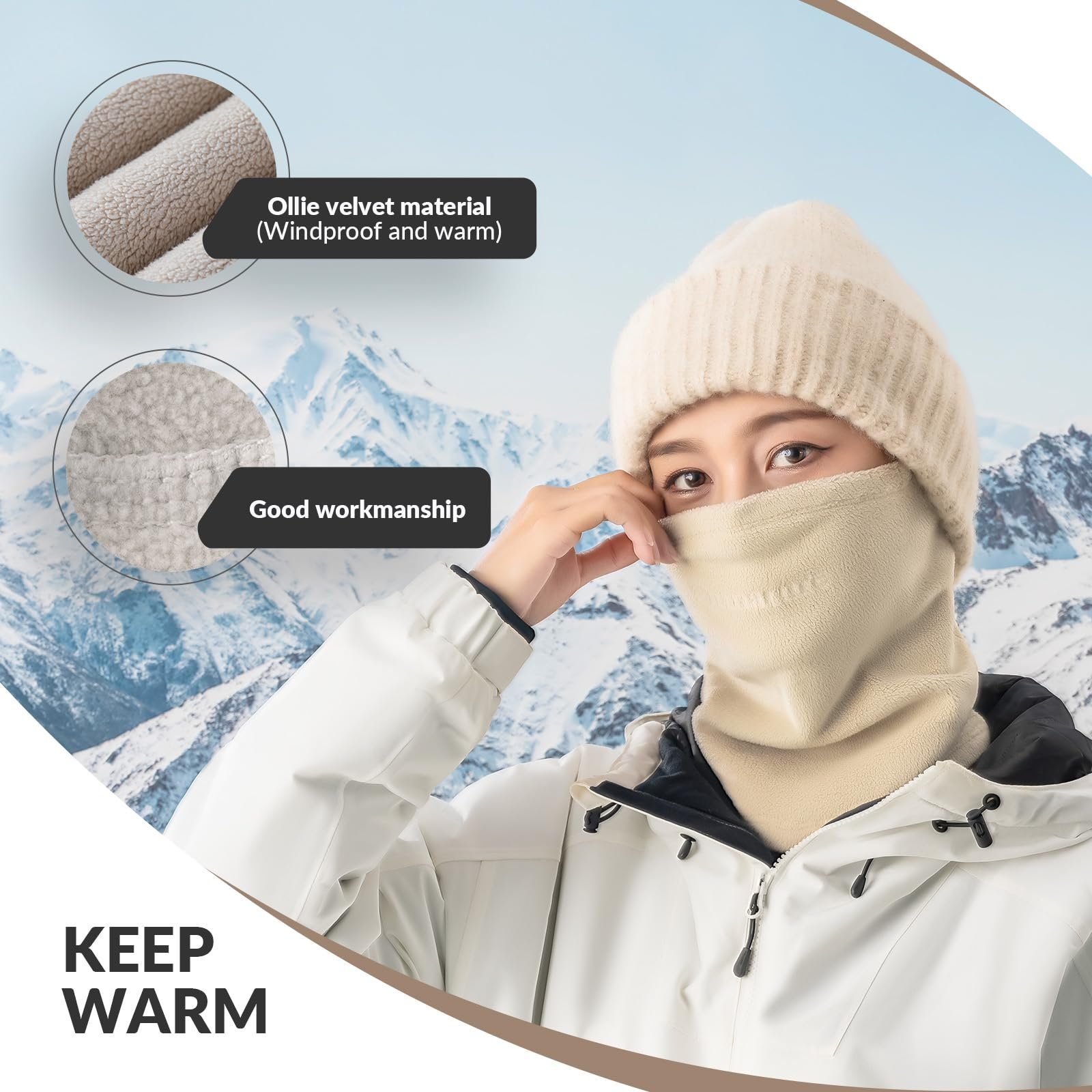 Qunature Sturmhaube Winter Halsschlauch Halswärmer Ski günstig online kaufen