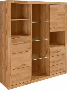 Home affaire Highboard Ribe, Breite 130 cm mit 2 Holztüren