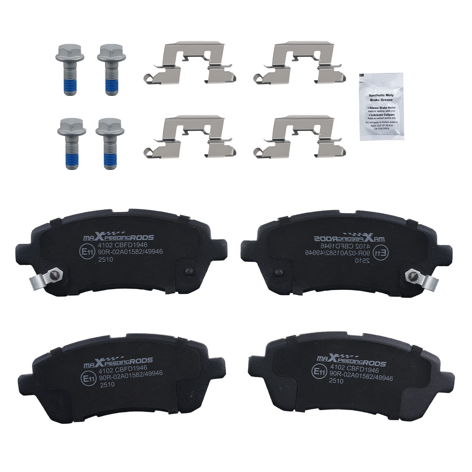 maXpeedingrods Bremsbelag, Bremsbeläge Vorne For Ford Ka+ 3 Hatchback Saloon 1.2 1.2 Ti-VCT 1.5