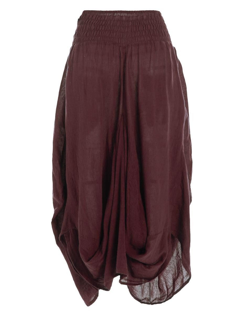 Vishes Maxirock Knöchel-Langer Luftiger Damen Sommer-Rock Einfarbig Sommerröcke Goa, Hippie, Boho Style – Bild 2 von 4