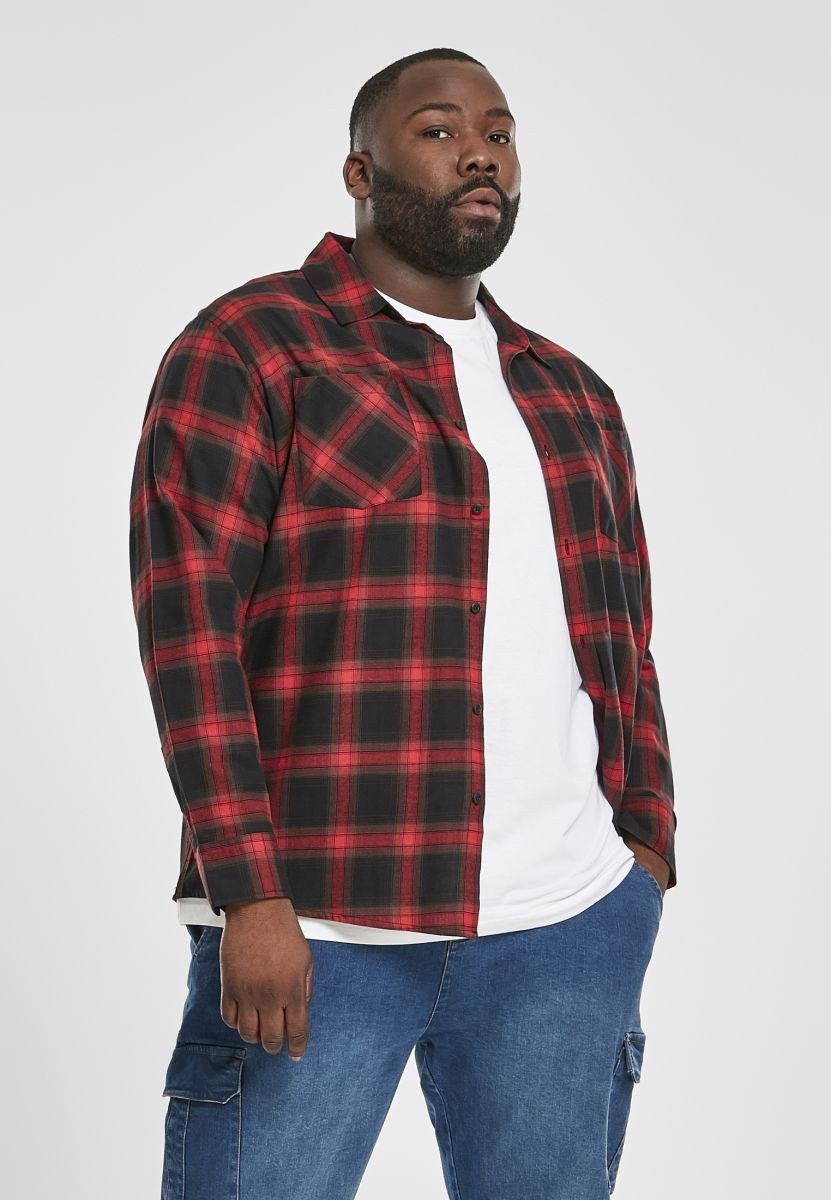 URBAN CLASSICS Outdoorhemd Checked Flanell Shirt 6 Herrenhemd