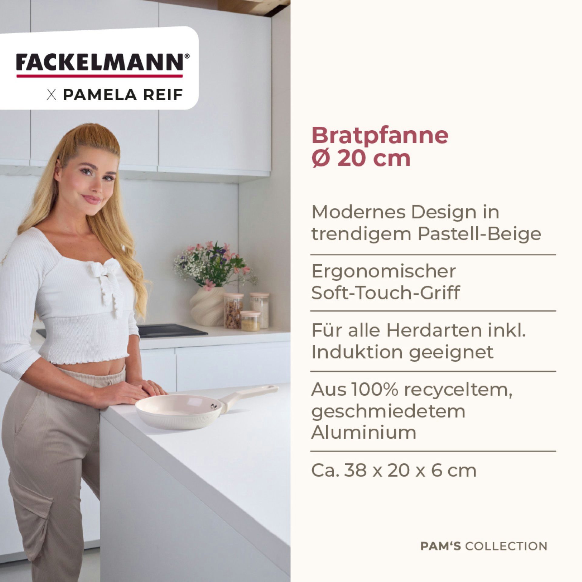 FACKELMANN Bratpfanne Antihaft-Pfanne, Kochgeschirr, Aluminium-Pfanne