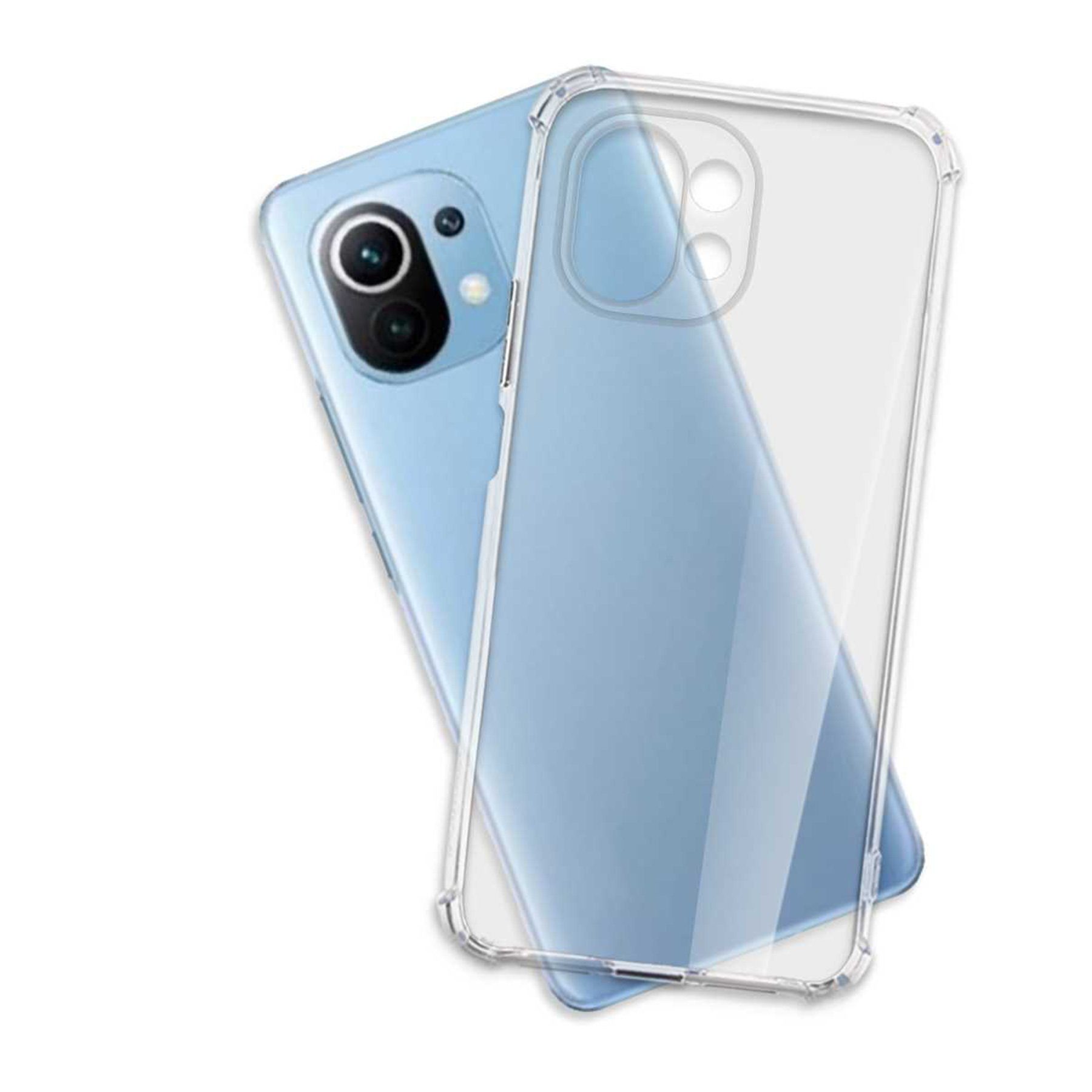 mtb more energy Smartphone-Hülle Clear Armor Case für Xiaomi Mi 11 Lite / Mi 11 Lite 5G, Transparente TPU Schutzhülle Case Backcover mit Anti-Shock Verstärkung