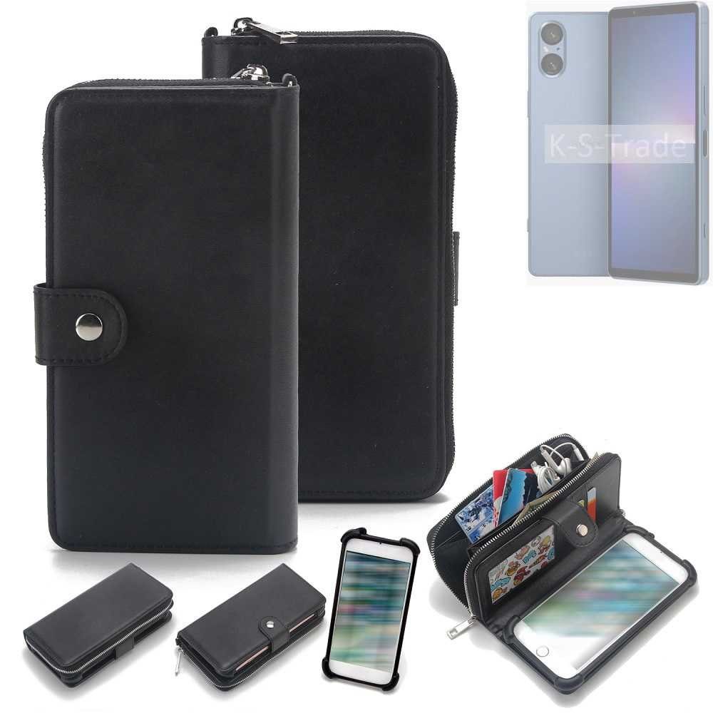K-S-Trade Handyhülle für Sony Xperia 5 V, 2in1 Handyhülle Schutzhülle & Portemonnee Cover Handy Hülle