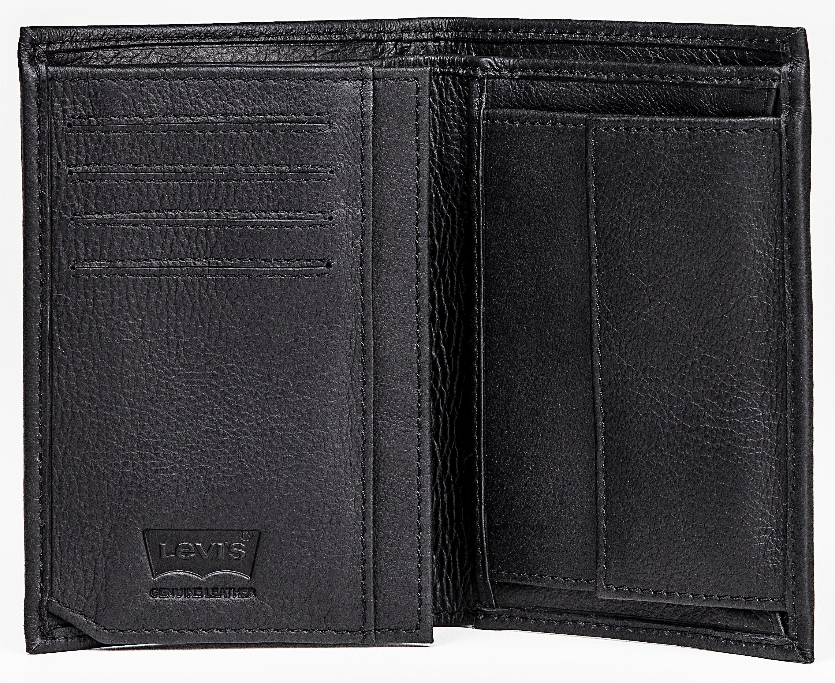 VINTAGE TWO VERTICAL schwarz schöner COIN Prägung WALLET, mit Geldbörse HORSE Levi's®