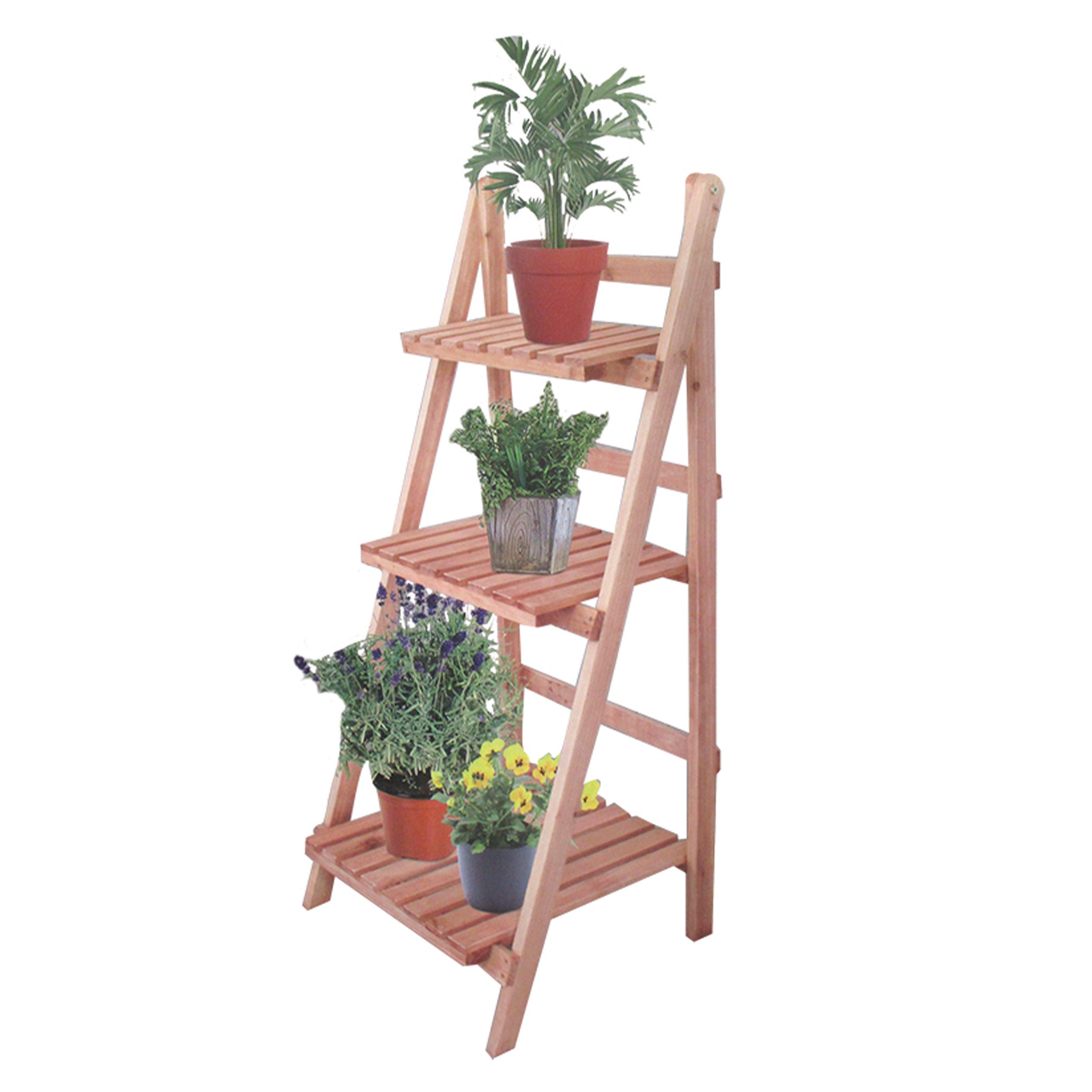 TOPCENT Pflanzentreppe Blumentreppe Leiterregal aus Holz günstig online kaufen
