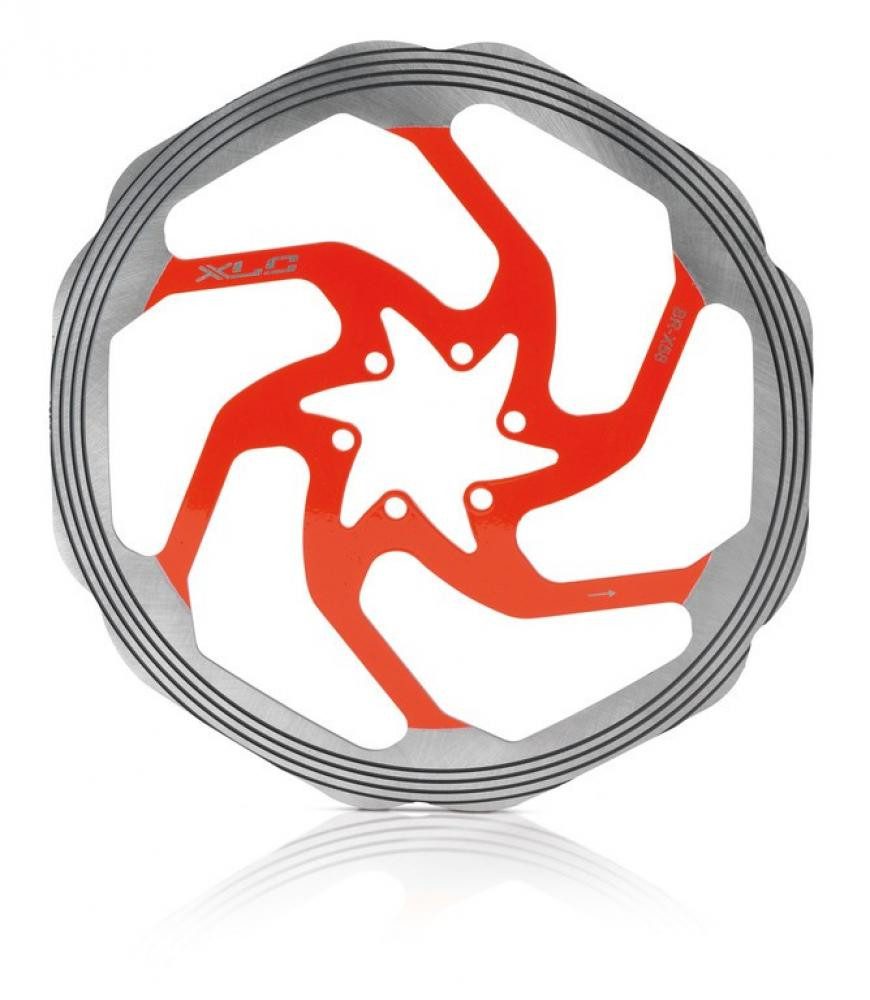 XLC Scheibenbremse XLC Bremsscheibe BR-X58 Ø180/1,8mm silber/rot CNC Reibring, 162g