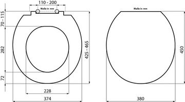 Sitzplatz WC-Sitz Tier Dekor, Tier-Motiv Pinguin, Holzkern, Absenkautomatik, Excenterstopfen, 415811