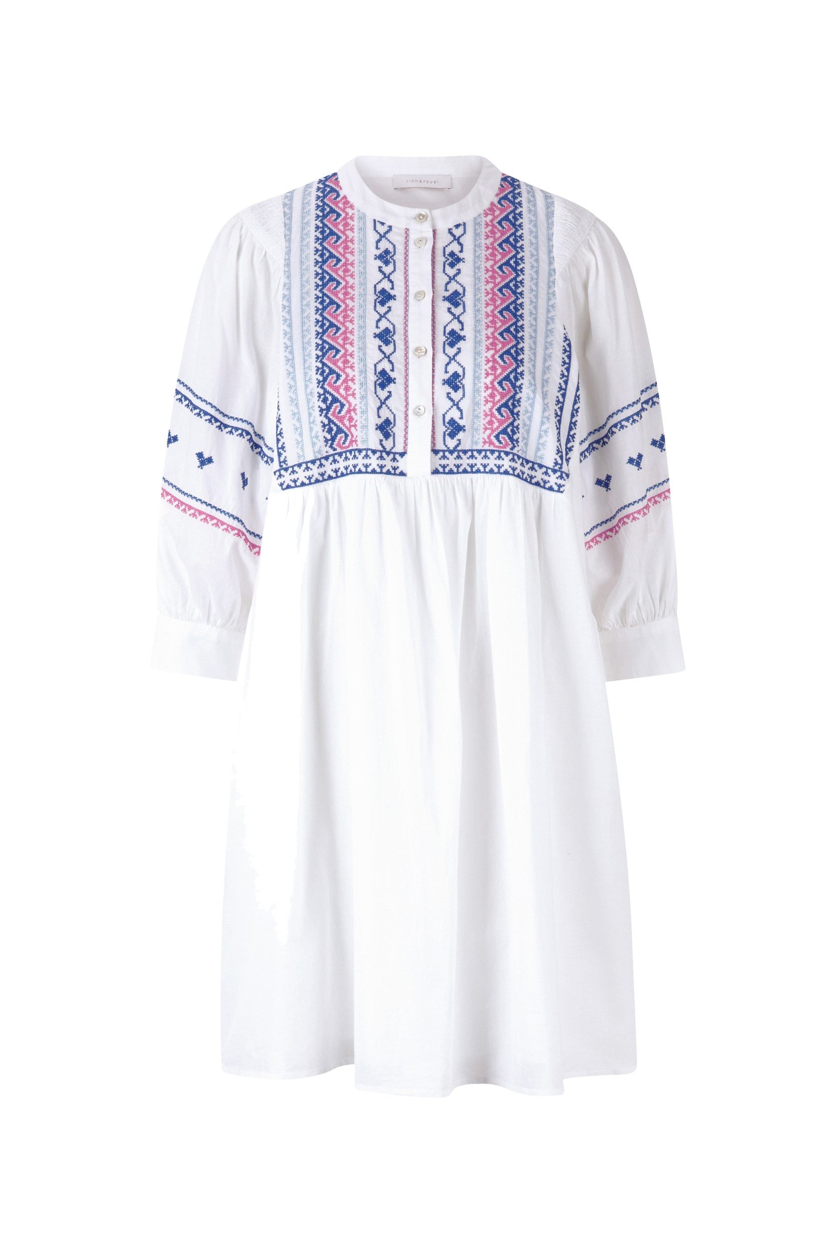 Rich & Royal Midikleid mini dress with embroidery organic