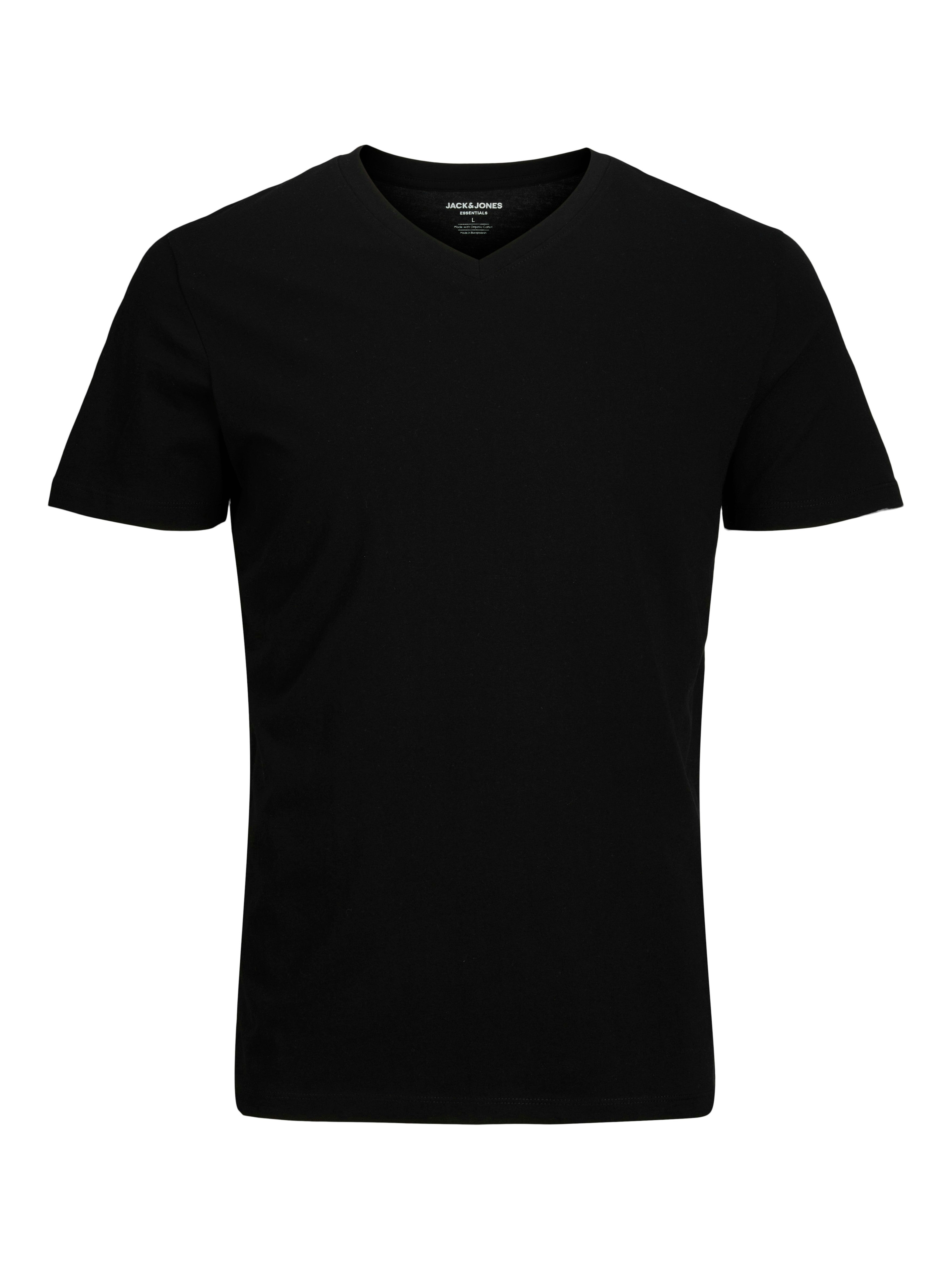 Jack & Jones V-Shirt JJEORGANIC BASIC TEE SS V-NECK 3PK MP (Packung, 3-tlg)