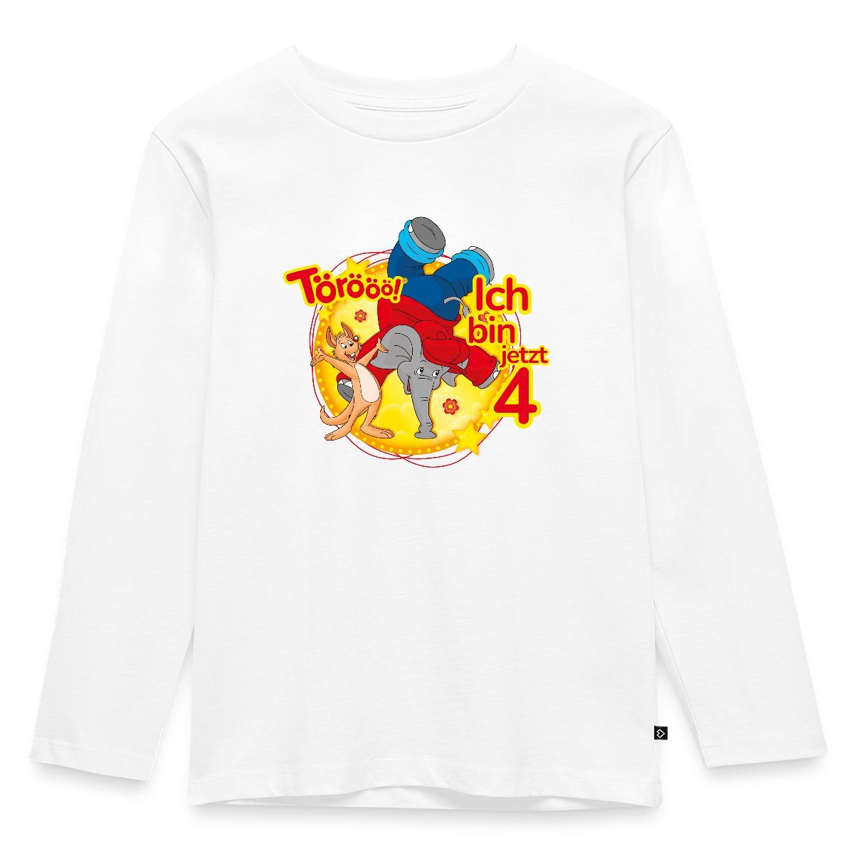 T-Shirt Benjamin Blümchen Ich Bin Jetzt 4 Kinder Premium Langarmshirt