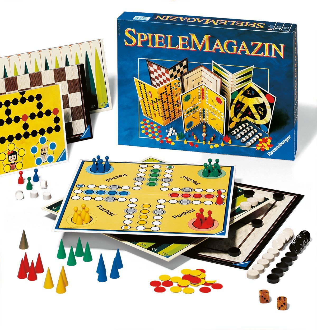 Ravensburger Verlag GmbH Spiel Ravensburger 26301 SpieleMagazin, Spielesammlung aus Holz, Ravensburger 26301 SpieleMagazin, Spielesammlung, Made in Europe
