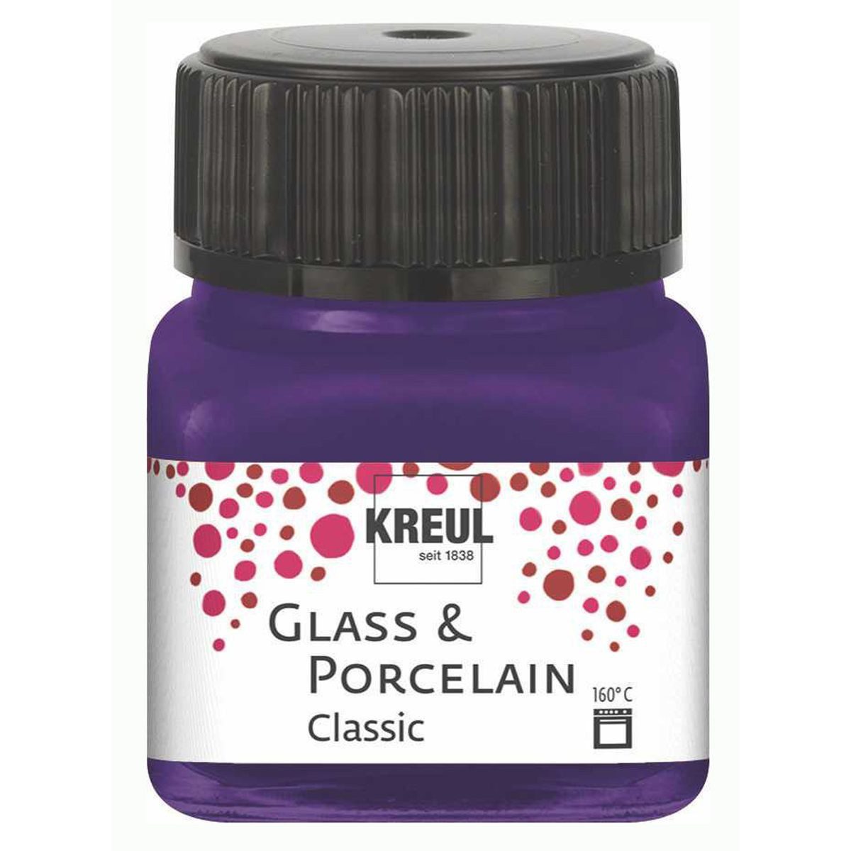 C. KREUL Porzellanfarbe KREUL Glass & Porcelain Farbe Classic violett 20ml Glas