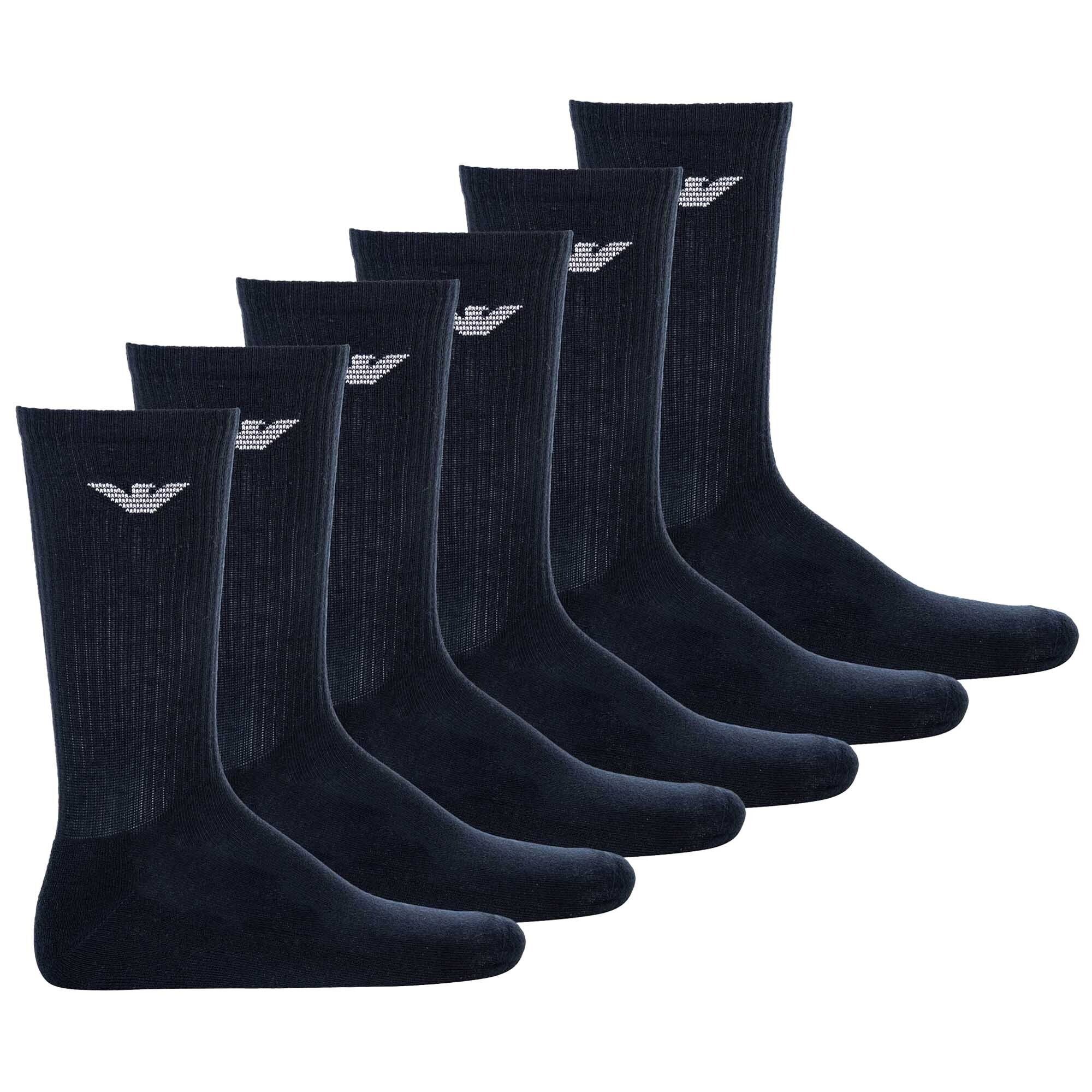 Sporty Blau Sportsocken Armani Emporio Socken, 6er Herren Medium Socks Pack -