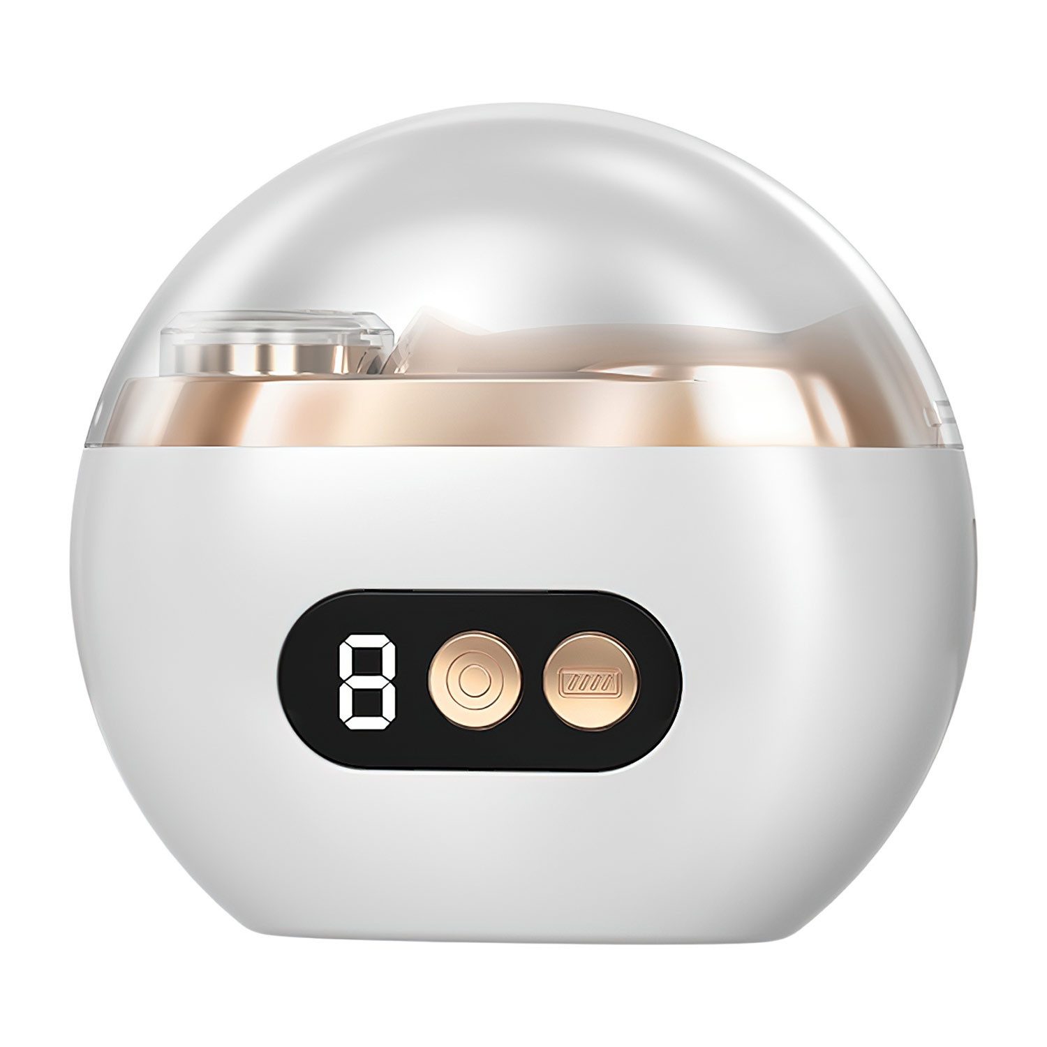 Refttenw Nagelknipser Elektrischer Nagelknipser 2 in 1 Nagelzwicker mit LED & Auffangbox, LCD-Display, 3-Stufen, Kabellos