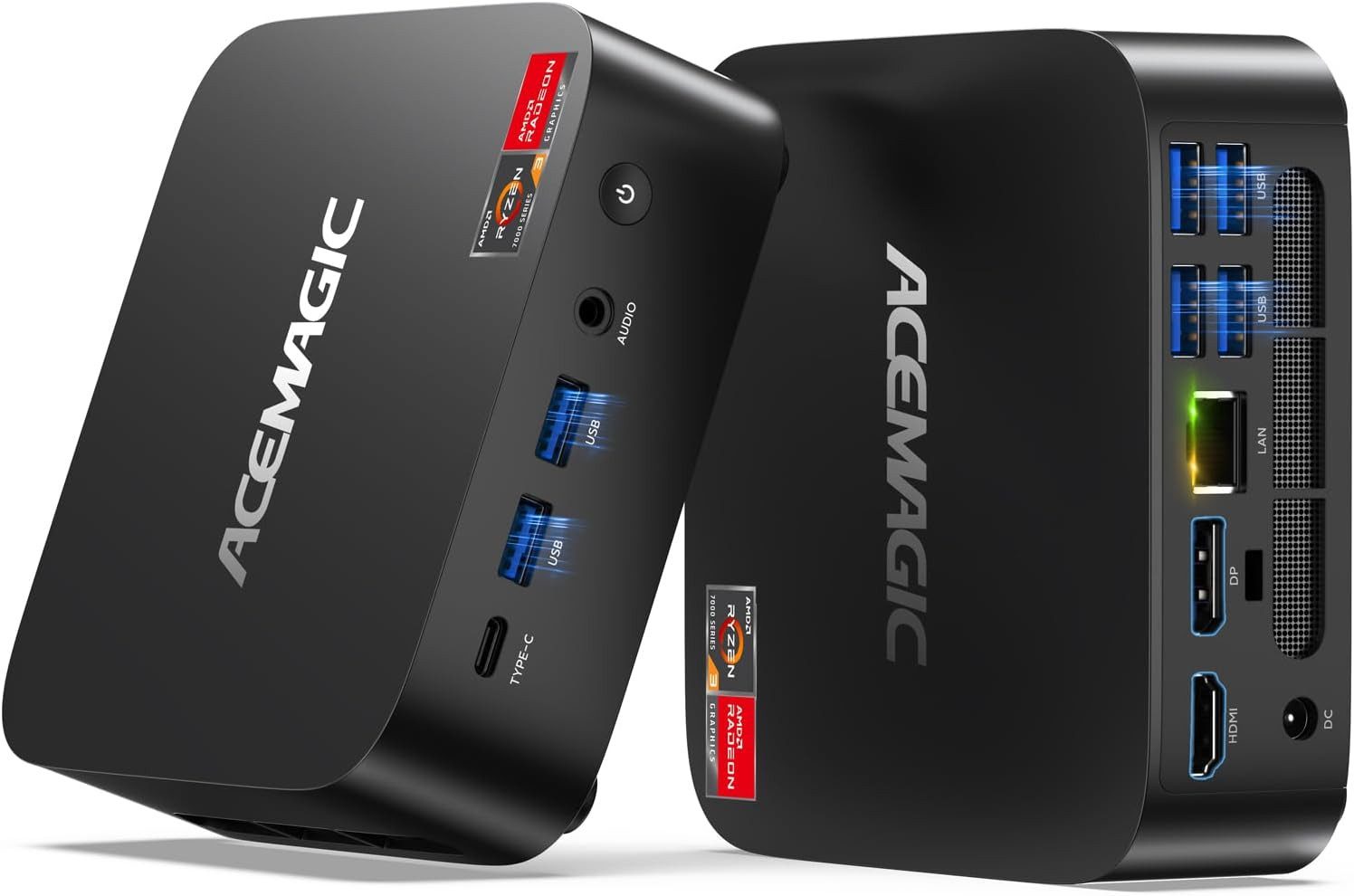 ACEMAGIC K1 Mini PC, 16GB LPDDR4X 512GB SSD, AMD Ryzen 7 7730U Windows 11 Pro Mini-PC (AMD Ryzen 7 7730 7730U, AMD Radeon™ Graphics (Vega …