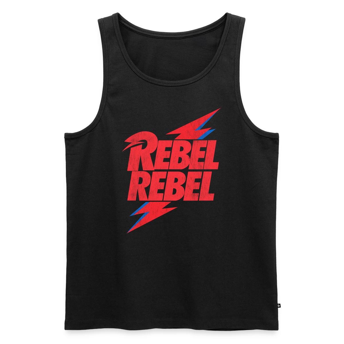 T-Shirt David Bowie Rebel Rebel Mit Blitz Männer Premium Tank Top