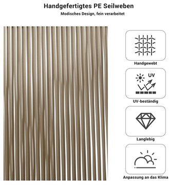 Flieks Gartenlounge-Set, 4 Sitzer Gartenmöbel Sitzgruppe Balkonset aus Stahl und PE-Rattan