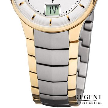 Regent Funkuhr Regent Damen Uhr FR-261 Metall Funk, (Funkuhr), Damen Funkuhr rund, klein (ca. 30mm), Metallarmband