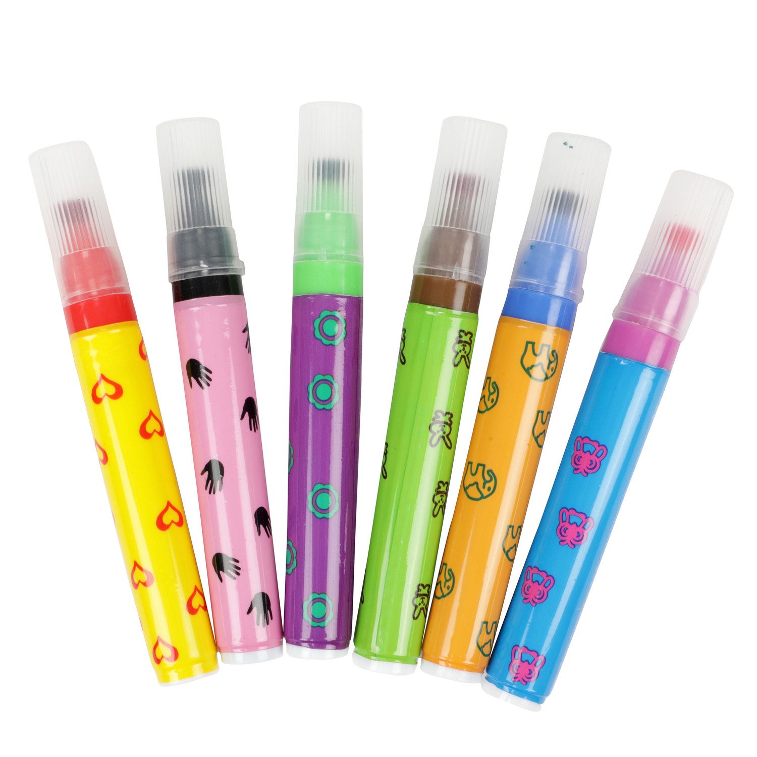 Toi-Toys Stempel Stempelstifte in sechs unterschiedlichen Designs Stiftstempel