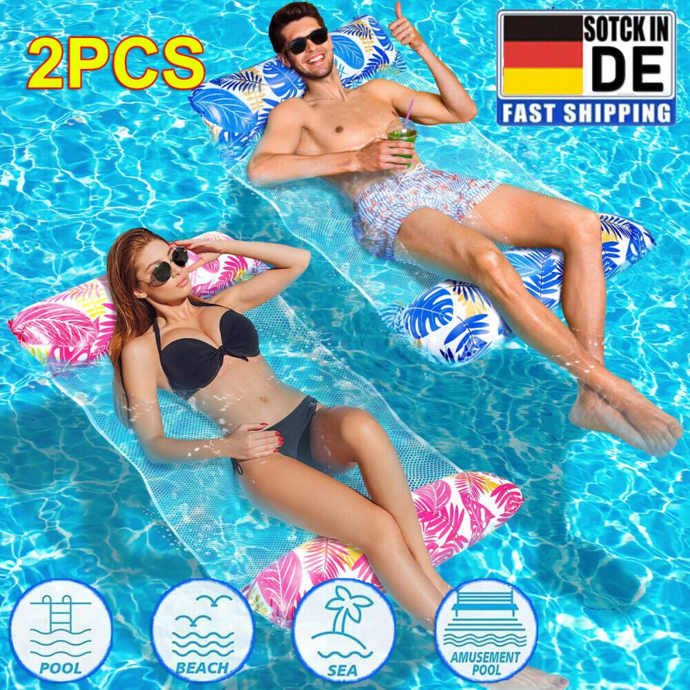 ZREE Schwimminsel Schwimmreifen Wasserliege Aufblasbare Wasserhängematte Luftmatratzen, Wasserspielzeug für Erwachsene und Kinder