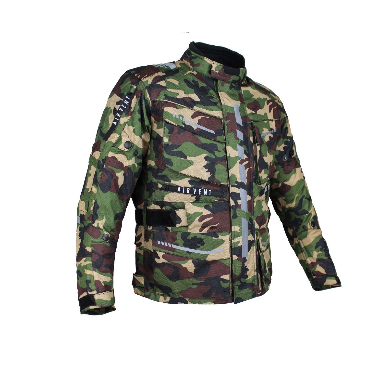 Alpha Speeds Motorradjacke Kinder Motorrad Textil Jacke Biker wasserdicht Jacke mit Protektoren Sport, Innenjacke ist trennbar: All Season, Camouflage Grau
